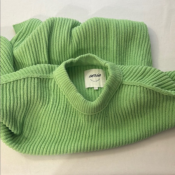 Aerie Mint Green Ribbed Crew Neck Sweater - Picture 10 of 12